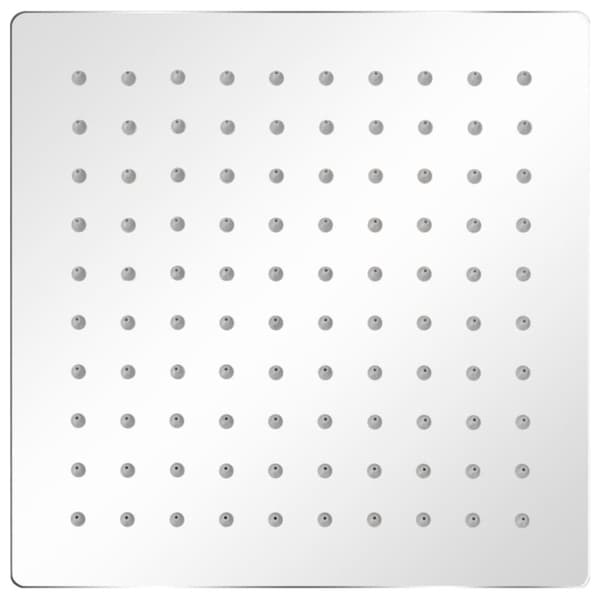 vidaXL Brusehoved rustfrit stål 20x20 cm firkantet