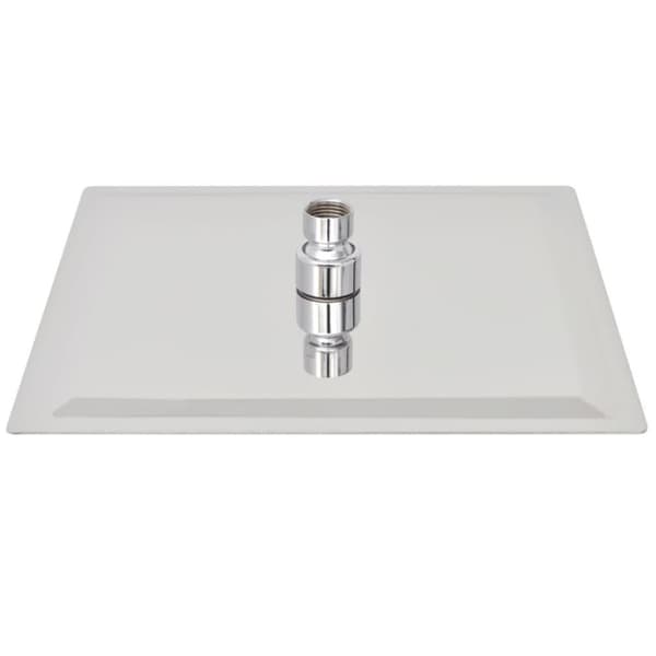vidaXL Brusehoved rustfrit stål 25x25 cm firkantet