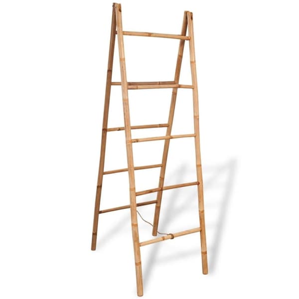 vidaXL Dobbel håndklehenger med 5 trinn bambus 50x160 cm
