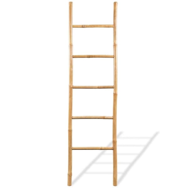 vidaXL Håndklestiger med 5 trinn bambus 150 cm
