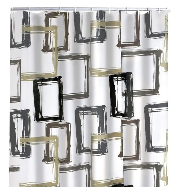 RIDDER Duschdraperi Pattern Brown 180x200 cm