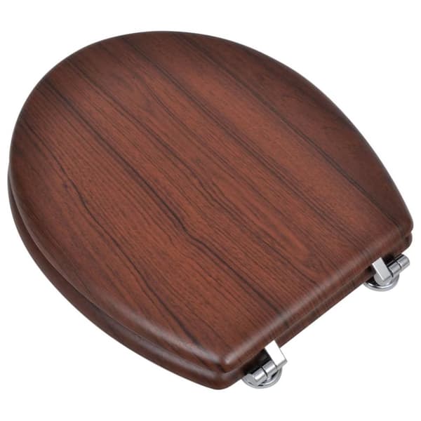 vidaXL Toalettseter 2 stk MDF brun