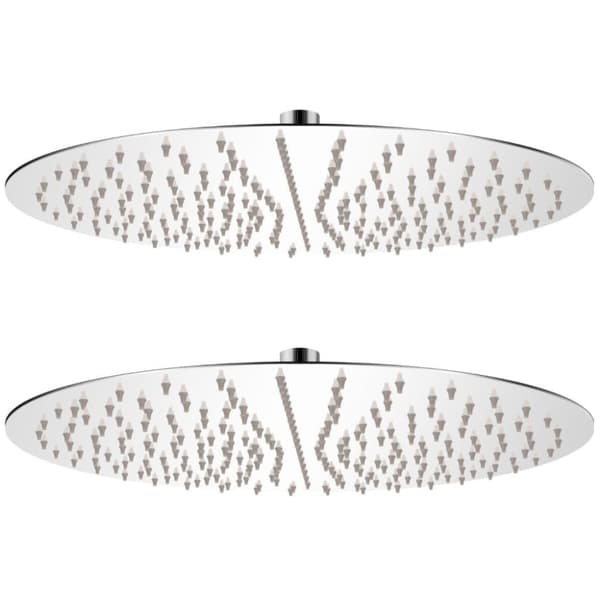 vidaXL Regndusjhode 2 stk rustfritt stål Ø40 cm