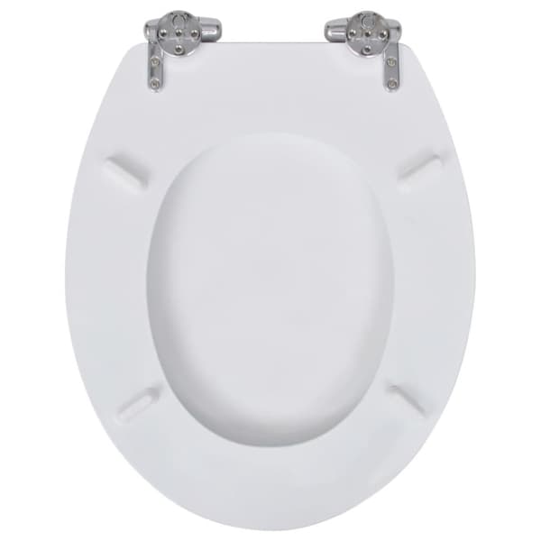 vidaXL toiletsæder med soft close-låg 2 stk. MDF hvid