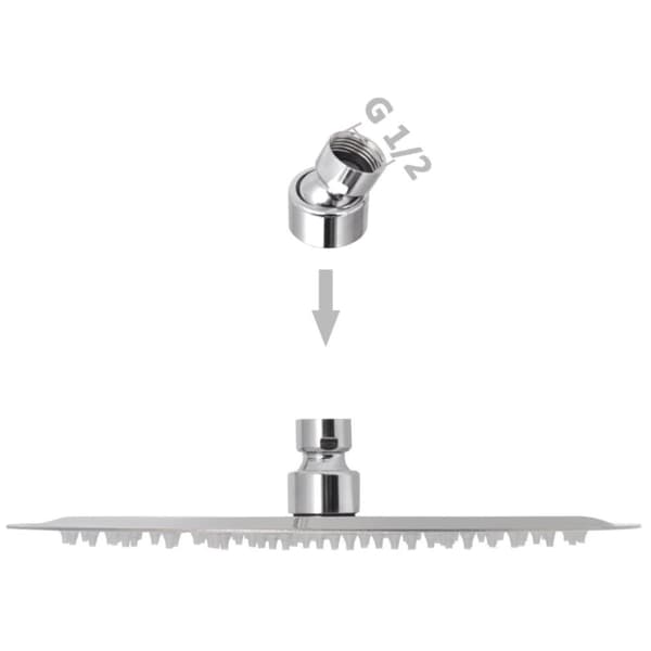 vidaXL Rain brusehoved 2 stk. rustfrit stål Ø 25 cm