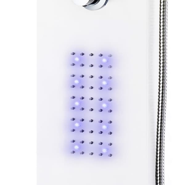 vidaXL Duschpanel aluminium 20x44x130 cm vit