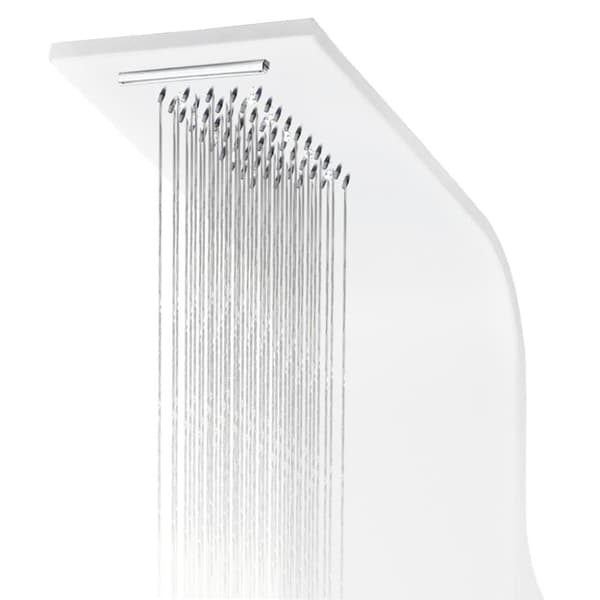 vidaXL Duschpanel aluminium 20x44x130 cm vit