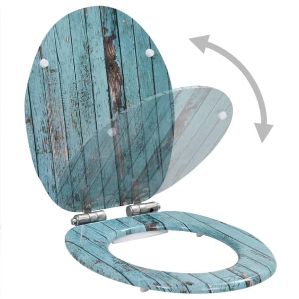 vidaXL Toalettsete med myk lukkefunksjon 2 stk MDF treverkdesign