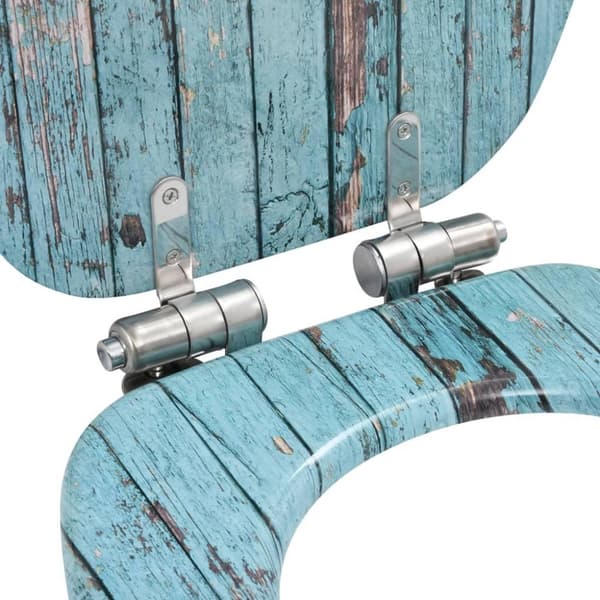 vidaXL Toalettsete med myk lukkefunksjon 2 stk MDF treverkdesign