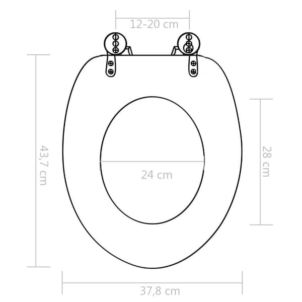 vidaXL Toalettseter 2 stk MDF bambus-design