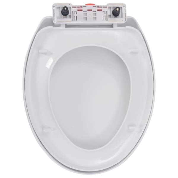 vidaXL Toalettsete med soft-close og hurtigfeste hvit