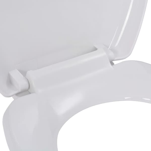 vidaXL Toalettsete med soft-close og hurtigfeste hvit