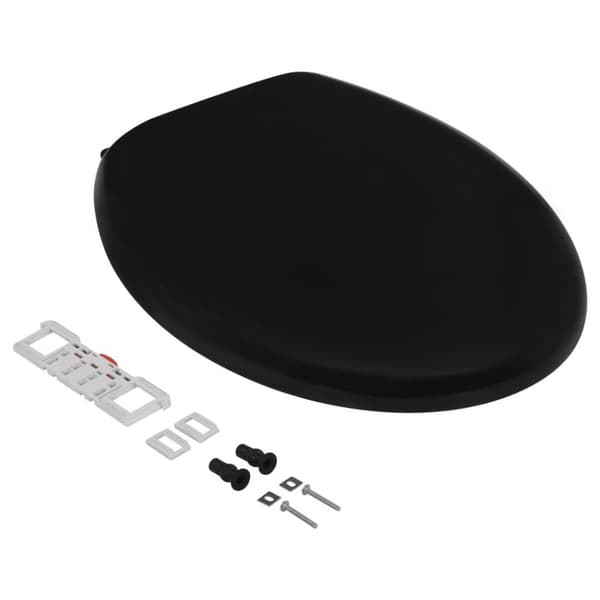 vidaXL toiletsæde med soft-close og quick release-design sort