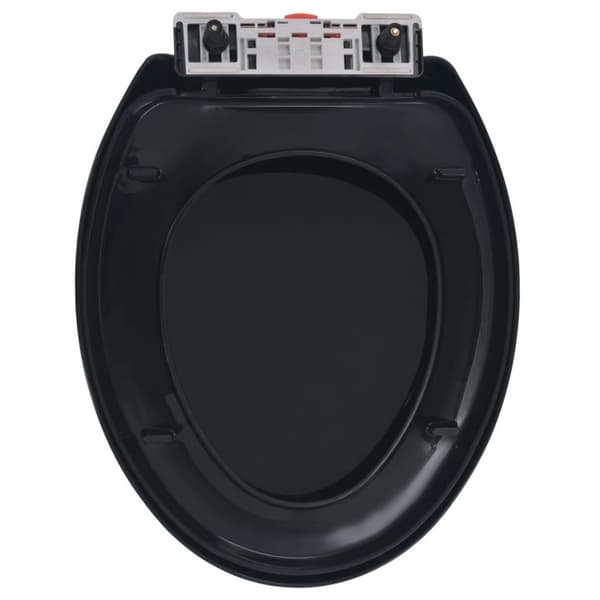 vidaXL toiletsæde med soft-close og quick release-design sort
