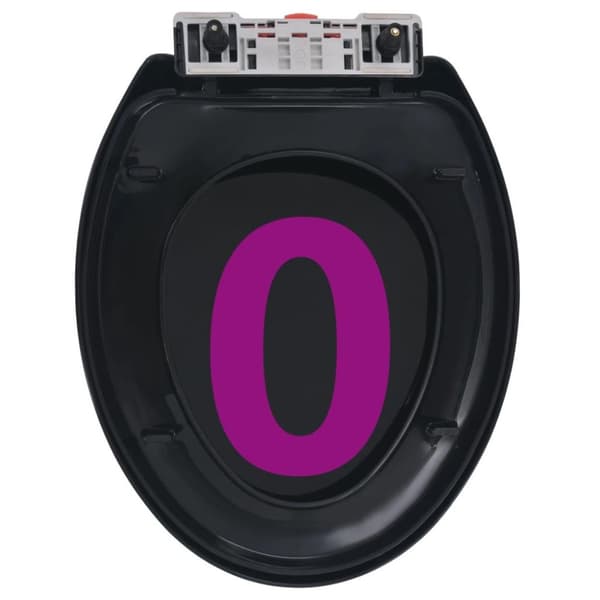 vidaXL toiletsæde med soft-close og quick release-design sort