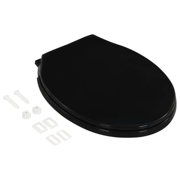 vidaXL toiletsæde med soft-close og quick release-design sort