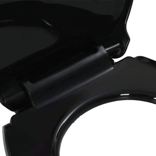 vidaXL toiletsæde med soft-close og quick release-design sort