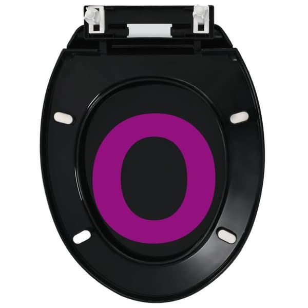 vidaXL toiletsæde med soft-close og quick release-design sort