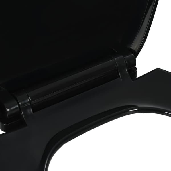 vidaXL toiletsæde med soft-close og quick release-design sort
