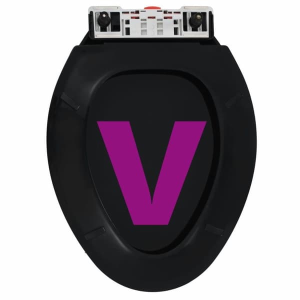 vidaXL toiletsæde med soft-close og quick release-design sort