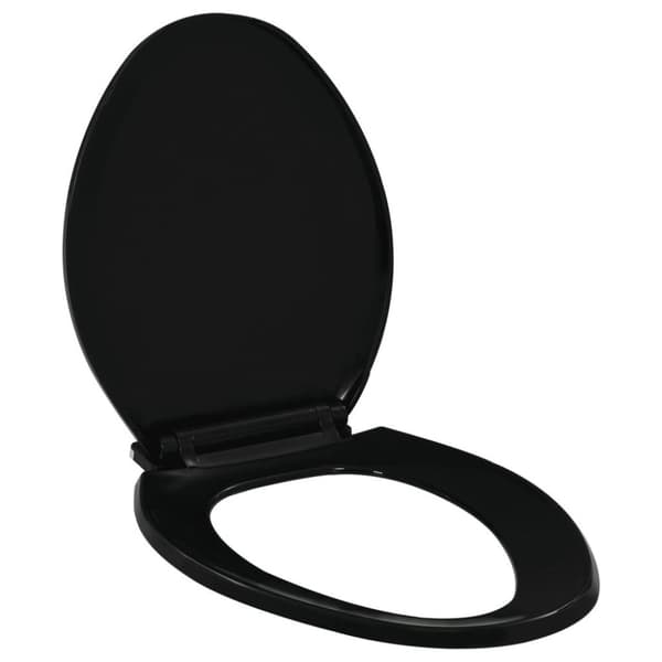 vidaXL toiletsæde med soft-close og quick release-design sort