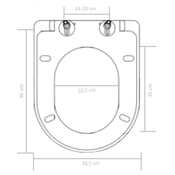 vidaXL Soft-close WC-istuin pikakiinnityksellä musta