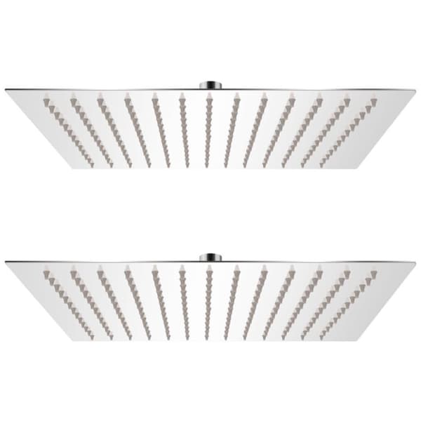 vidaXL brusehoved rainshower-funktion 2 stk. rustfrit stål 25 x 25 cm