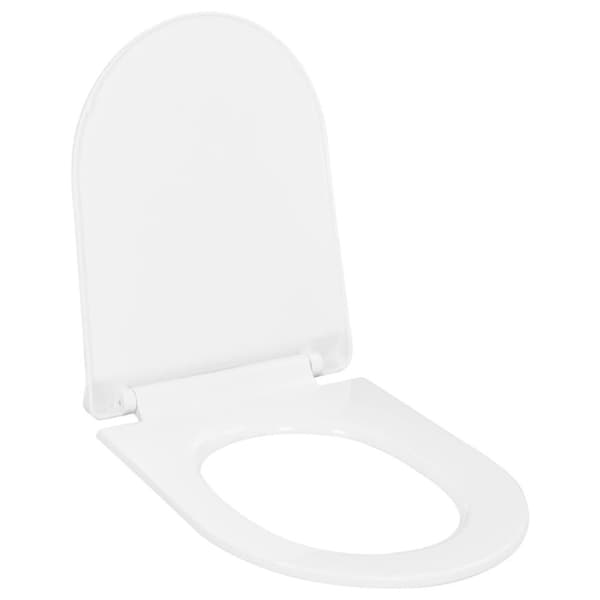 vidaXL Toalettsete med soft-close og hurtigfeste hvit