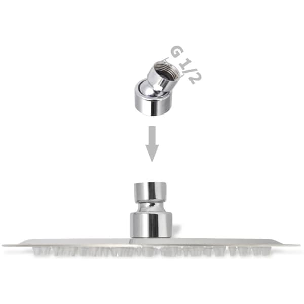 vidaXL brusehoved rainshower-funktion 2 stk. rustfrit stål Ø 20 cm