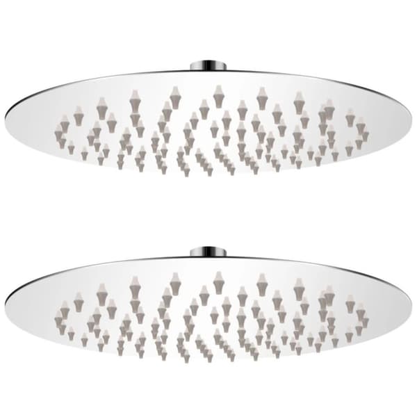 vidaXL brusehoved rainshower-funktion 2 stk. rustfrit stål Ø 20 cm