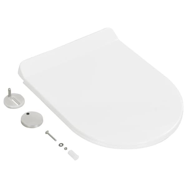 vidaXL toiletsæde med soft-close og quick release-design hvid