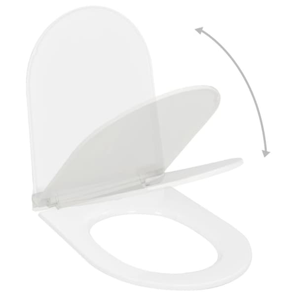 vidaXL toiletsæde med soft-close og quick release-design hvid