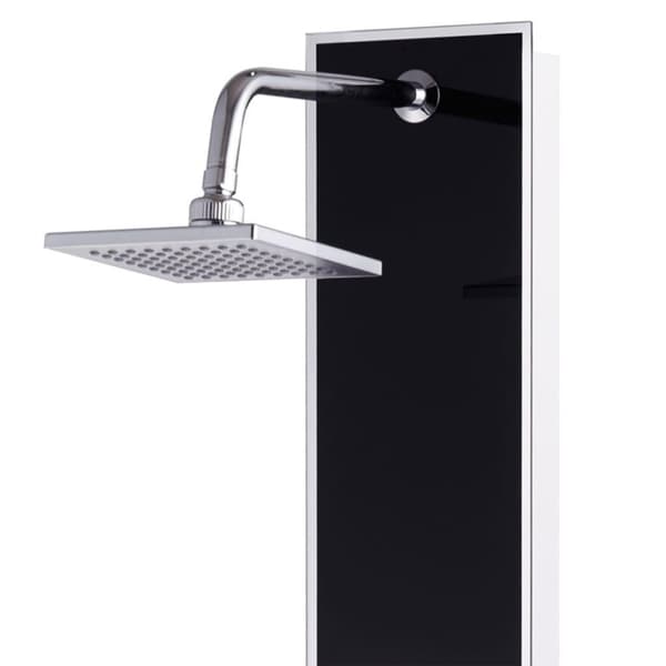 vidaXL Dusjpanel glass 18x42,1x120 cm svart