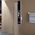 Miniatyrbilde 10 av 10: vidaXL Dusjpanel glass 18x42,1x120 cm svart