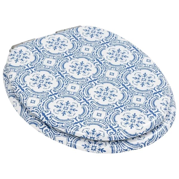 vidaXL toiletsæder 2 stk. med soft close-låg MDF porcelændesign