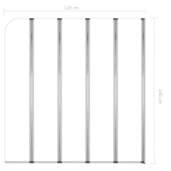 vidaXL Badkarsvägg 120x140 cm härdat glas transparent