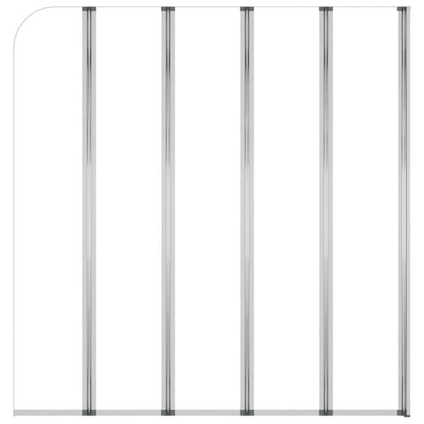 vidaXL brusevæg til badekar 120x140 cm hærdet glas gennemsigtigt