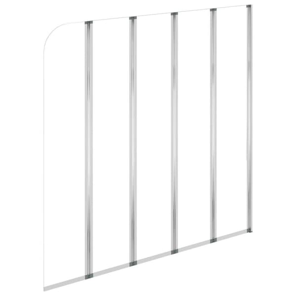 vidaXL brusevæg til badekar 120x140 cm hærdet glas gennemsigtigt