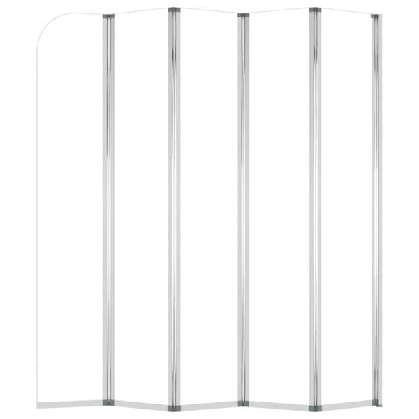 vidaXL brusevæg til badekar 120x140 cm hærdet glas gennemsigtigt
