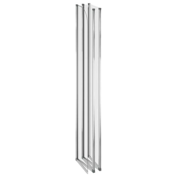 vidaXL brusevæg til badekar 120x140 cm hærdet glas gennemsigtigt