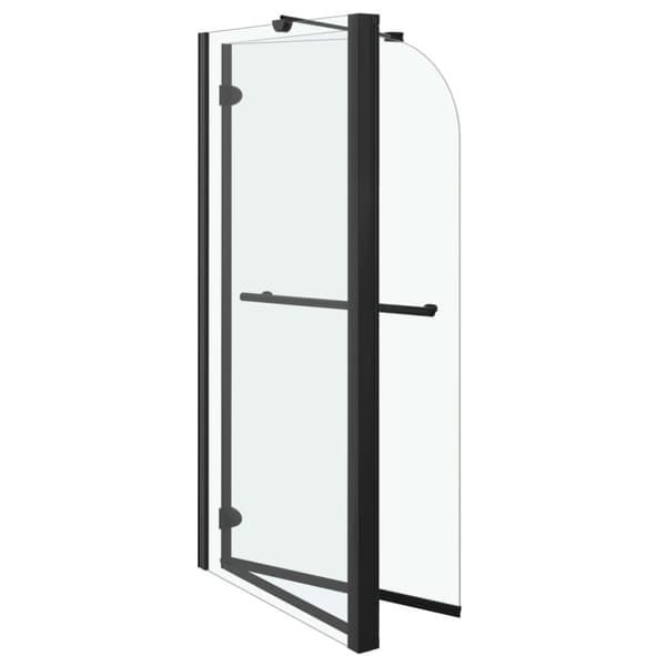 vidaXL Duschvägg fällbar ESG 120x68x130 cm svart