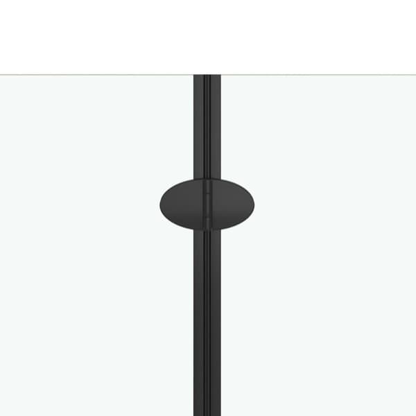vidaXL Duschvägg fällbar ESG 120x68x130 cm svart