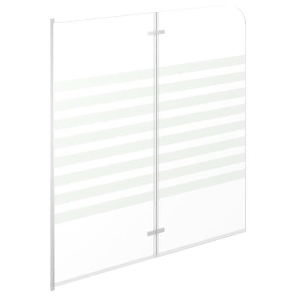 vidaXL Badkarsvägg 120x140 cm härdat glas randig