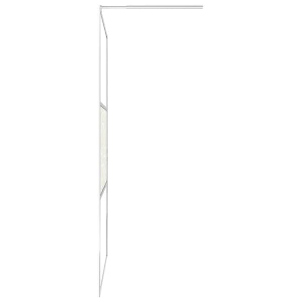 vidaXL brusevæg ESG-glas med stendesign 115x195 cm