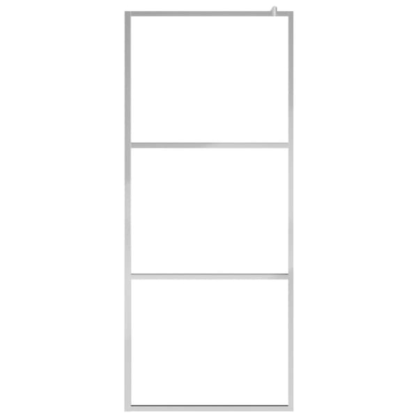 vidaXL brusevæg med klart ESG-glas 90x195 cm