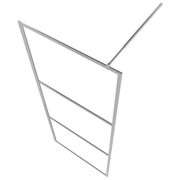 vidaXL brusevæg med klart ESG-glas 90x195 cm