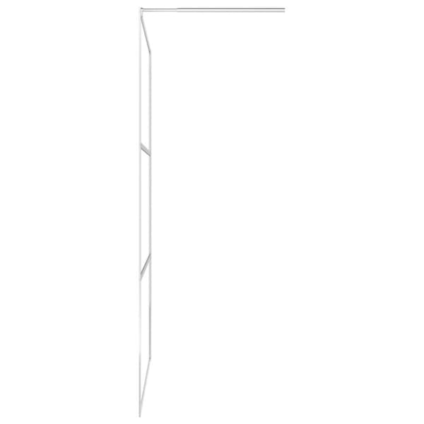 vidaXL brusevæg med klart ESG-glas 90x195 cm