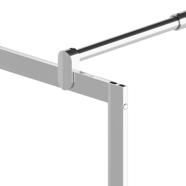 vidaXL brusevæg med klart ESG-glas 90x195 cm