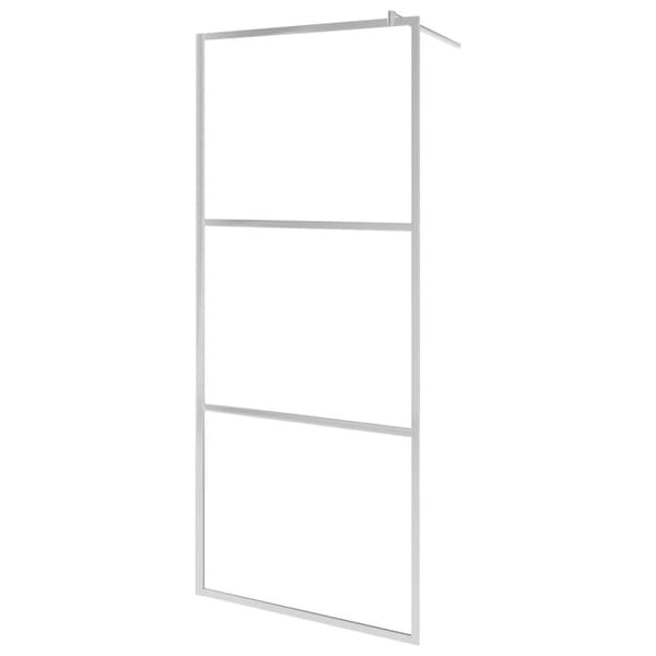 vidaXL brusevæg med klart ESG-glas 90x195 cm