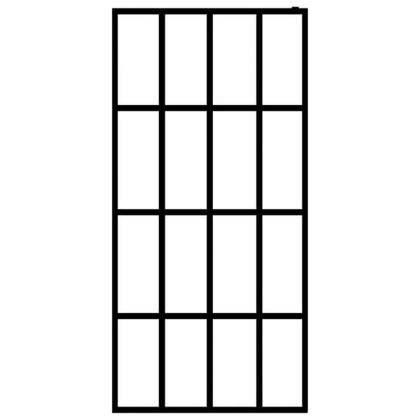 vidaXL bruseafskærmning 140x195 cm hærdet glas matteret